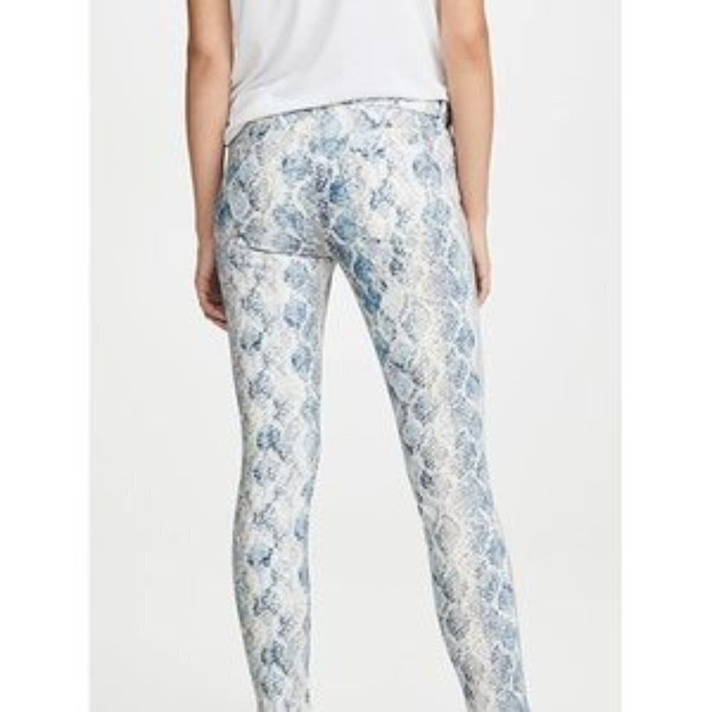 7 For All Mankind Indigo Snakeskin Python Stretch… - image 2